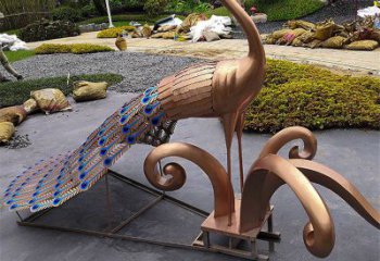 孔雀雕塑廠家 古典韻味系列 不銹鋼孔雀雕塑制作公司