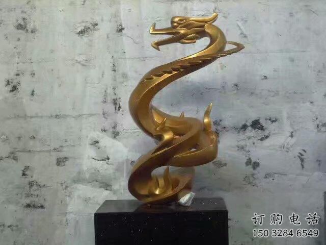 玄關龍雕塑廠家 創意擺件 別墅區仿古龍雕塑
