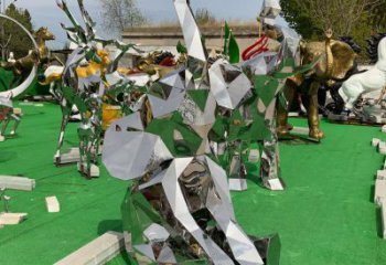 切面大象雕塑廠家 現代抽象擺件 商場切面大象雕塑