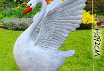 游樂(lè)場(chǎng)鵝雕塑廠家 公園草地?cái)[件 住宅小區(qū)仿真鵝雕塑