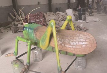 烤漆螞蚱雕塑廠家 抽象賓館擺件 戶外仿真螞蚱雕塑