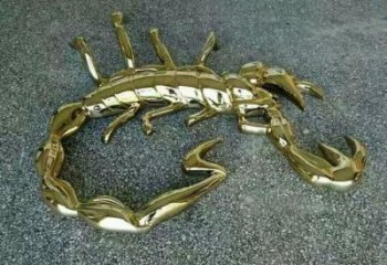 鍍金蝎子雕塑廠家 大型餐飲店擺件 戶外異形蝎子雕塑