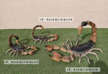 烤漆蝎子雕塑廠家 戶外抽象擺件 公園廣場(chǎng)蝎子雕塑
