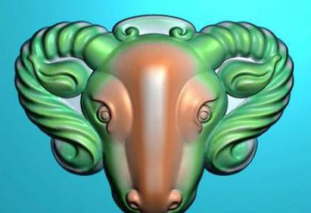 別墅羊頭雕塑廠家 卡通噴漆小品 戶外大型羊頭雕塑