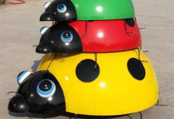 街道瓢蟲雕塑廠家 創意村口小品 酒店拉絲瓢蟲雕塑