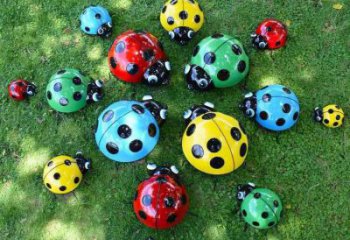 庭院甲殼蟲雕塑廠家 歐式仿真擺件 戶外噴漆甲殼蟲雕塑