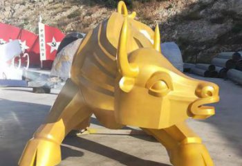 戶外牛雕塑廠家 現(xiàn)代創(chuàng)意小品 酒店烤漆牛雕塑