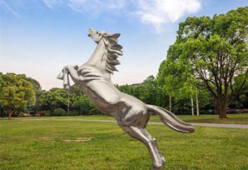 幼兒園奔馬雕塑廠家 現代創意小品 戶外仿真奔馬雕塑