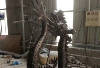 仿古水龍雕塑廠家 大型烤漆擺件 步行街異形水龍雕塑