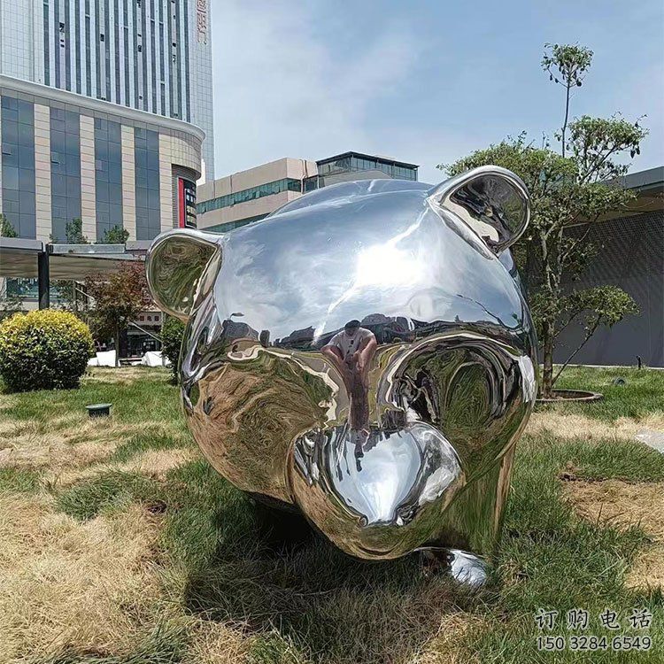 鏡面大熊貓雕塑廠家 現代戶外擺件 游樂場異形大熊貓雕塑 鏡面大熊貓雕塑廠家 現代戶外擺件 游樂場異形大熊貓雕塑