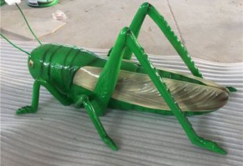 烤漆蟈蟈雕塑廠家 抽象擺件 戶外大型蟈蟈雕塑