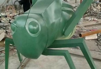 商場(chǎng)蟈蟈雕塑廠家 中式抽象小品 戶外蟈蟈雕塑