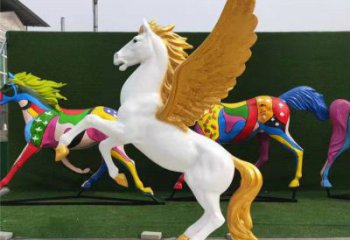 仿真飛馬雕塑廠家 大型創意擺件 公園噴漆飛馬雕塑
