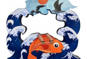 商場魚躍龍門雕塑廠家 中式戶外創意小品 
