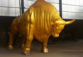 別墅金牛雕塑廠家 戶外噴漆小品 創意金牛雕塑
