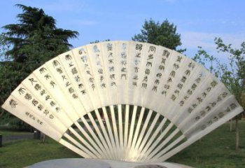 商業(yè)街扇形雕塑廠家 鏤空創(chuàng)意擺件 現(xiàn)代不銹鋼扇形雕塑