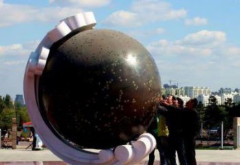 戶外地球雕塑廠家 公園廣場小品 鍛造不銹鋼地球雕塑