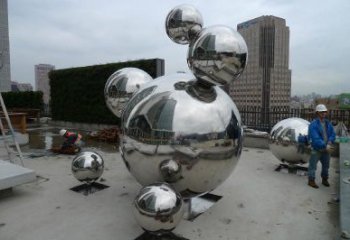 創(chuàng)意星球雕塑廠家 現(xiàn)代鏡面小品 公園不銹鋼星球雕塑