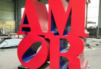 步行街字母雕塑廠家 剪紙游樂場小品 鑄造不銹鋼字母雕塑