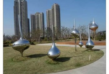 現代水滴雕塑廠家 創意小品 大型不銹鋼水滴雕塑