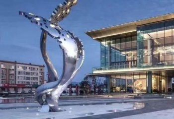 鍛造羽毛雕塑廠家 現(xiàn)代創(chuàng)意小品 戶外不銹鋼羽毛雕塑