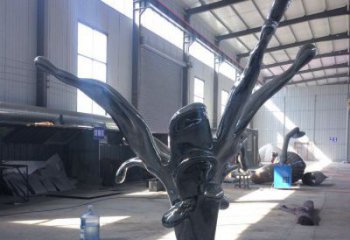 戶外水浪雕塑廠家 鏡面擺件 鍛造不銹鋼水浪雕塑生產