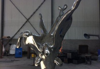 房地產浪花雕塑廠家 現代擺件 大型不銹鋼浪花雕塑生產