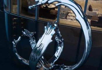 大型水浪雕塑廠家 創意小品 別墅區不銹鋼水浪雕塑生產