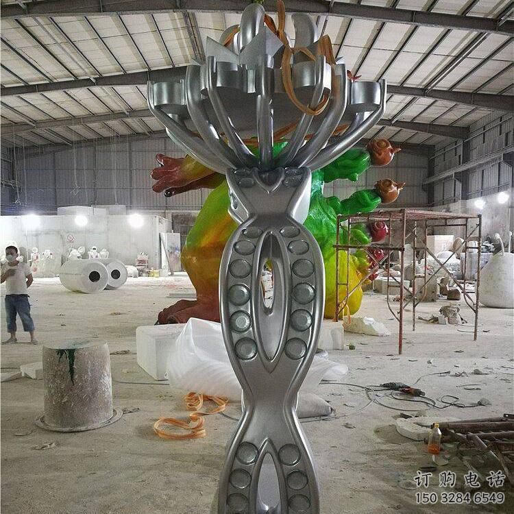 步行街戒指雕塑廠家 創意小品 大型不銹鋼戒指雕塑