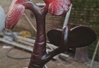 異形靈芝雕塑廠家 現代小品 公園不銹鋼靈芝雕塑