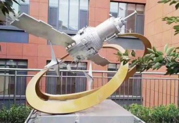 異形火箭雕塑廠家 現代校園小品 校園不銹鋼火箭雕塑