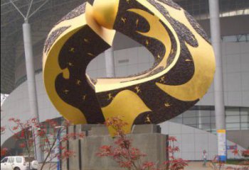 公園環(huán)形雕塑廠家 戶外擺件 烤漆不銹鋼環(huán)形雕塑生產(chǎn)