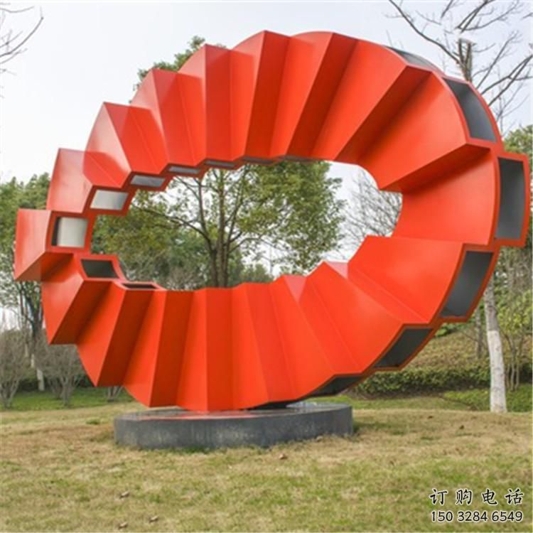 廣場(chǎng)環(huán)形雕塑廠家 抽象小品 大型不銹鋼環(huán)形雕塑生產(chǎn)