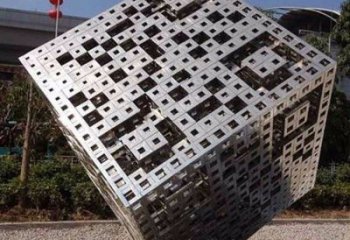 大型二維碼雕塑廠家 鍛造小品 鏤空不銹鋼二維碼雕塑廠家