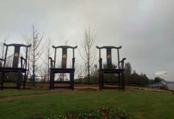 現(xiàn)代椅子雕塑廠家 大型別墅區(qū)擺件 創(chuàng)意不銹鋼椅子雕塑廠