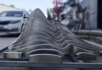 鏡面群山雕塑廠家 大型擺件 戶外不銹鋼群山雕塑廠