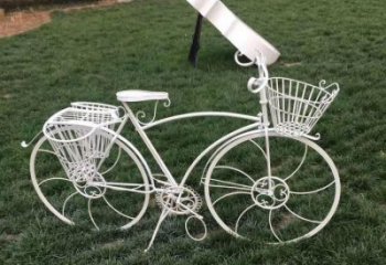 大型自行車雕塑廠家 鍛造小品 現代不銹鋼自行車雕塑定做