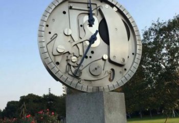 房地產(chǎn)鐘表雕塑廠家 歐式擺件 街頭不銹鋼鐘表雕塑制作