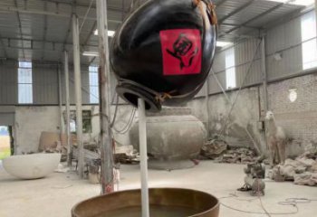 庭院酒壇雕塑廠家 噴水小品 鍛造不銹鋼酒壇雕塑生產(chǎn)