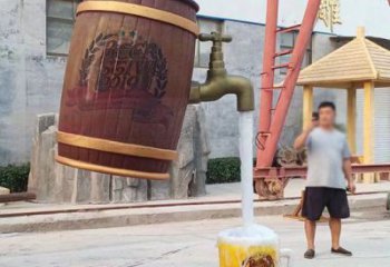 歐式酒壇雕塑廠家 抽象擺件 大型不銹鋼酒壇雕塑制作