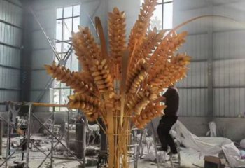 烤漆麥穗雕塑廠家 廣場小品 戶外不銹鋼麥穗雕塑廠