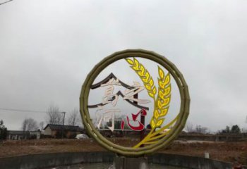 廣場青稞雕塑廠家 村口小品 鏤空不銹鋼青稞雕塑廠