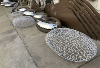 歐式坐椅雕塑廠家 抽象擺件 體育場不銹鋼坐椅雕塑廠