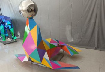 現(xiàn)代頂球雕塑廠家 大型別墅區(qū)擺件 烤漆不銹鋼頂球雕塑廠