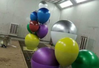現代氣球雕塑廠家 大型別墅區擺件 烤漆氣球雕塑廠