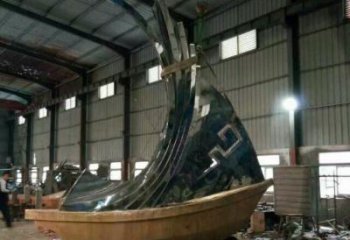 中式船帆雕塑廠家 鏡面小品 廣場不銹鋼船帆雕塑廠