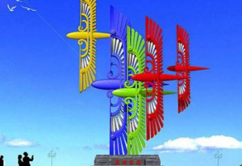 大型風(fēng)箏雕塑廠家 鏤空公園小品 烤漆不銹鋼風(fēng)箏雕塑廠