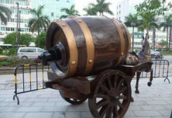 廣場(chǎng)酒罐雕塑廠家 戶外公園小品 大型酒罐雕塑廠