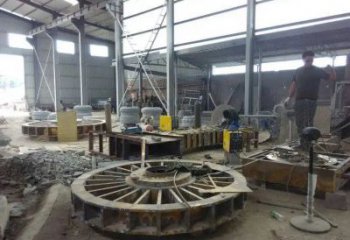 街道水車雕塑廠家 現代擺件 烤漆不銹鋼水車雕塑廠