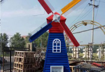 仿古大風車雕塑廠家 草地小品 房地產大風車雕塑廠